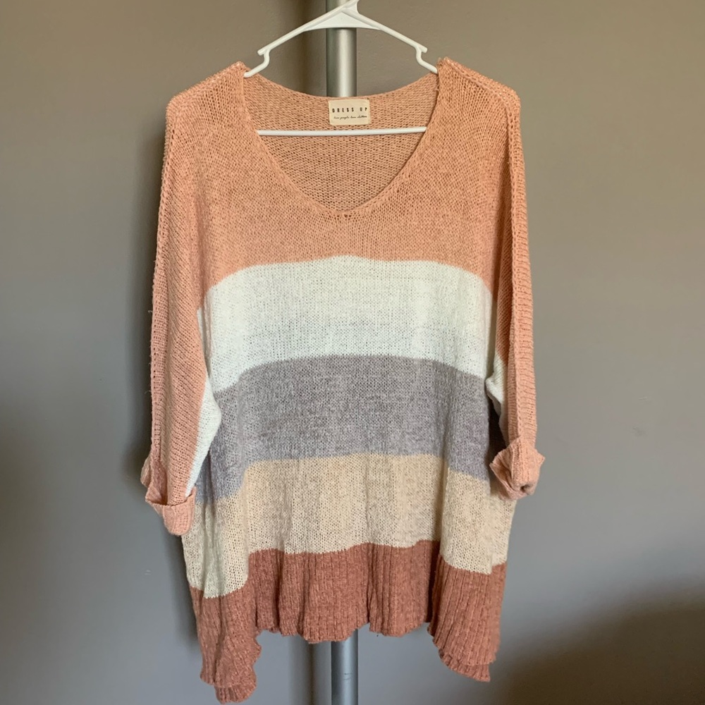 Block colored sweater